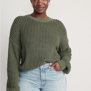 Old Navy Women’s Long Sleeve Knit Sweater in Olive